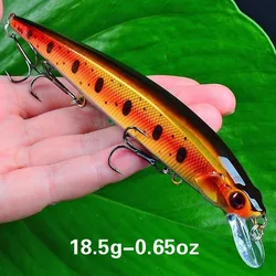 Señuelo de pesca duro biónico 14 cm con 3 anzuelos y ojos 3D