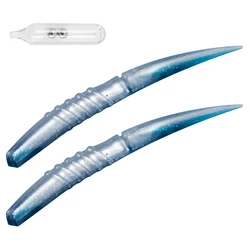 Señuelo de silicona con sonajero de vidrio Swimbait cola recta