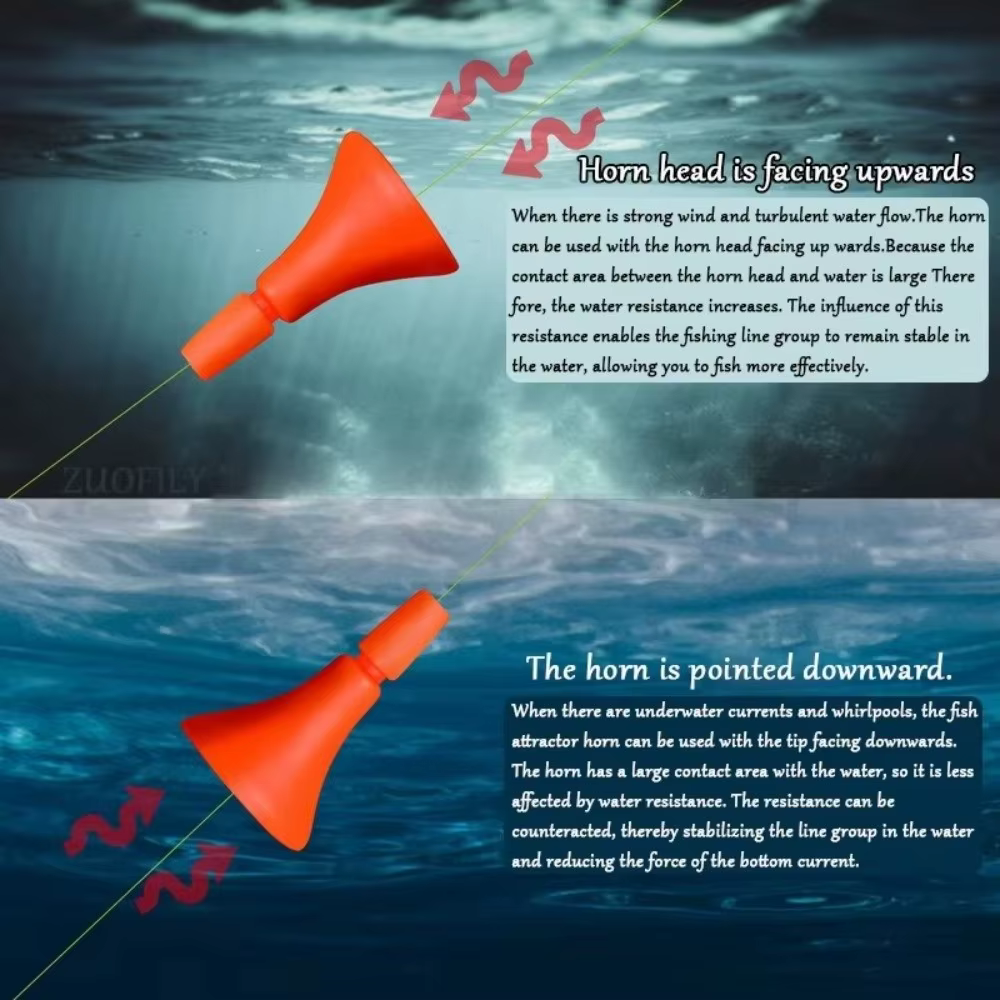 Flotador de Pesca Antiviento – Cola Rígida Flotante y Hundimiento - imagen 5
