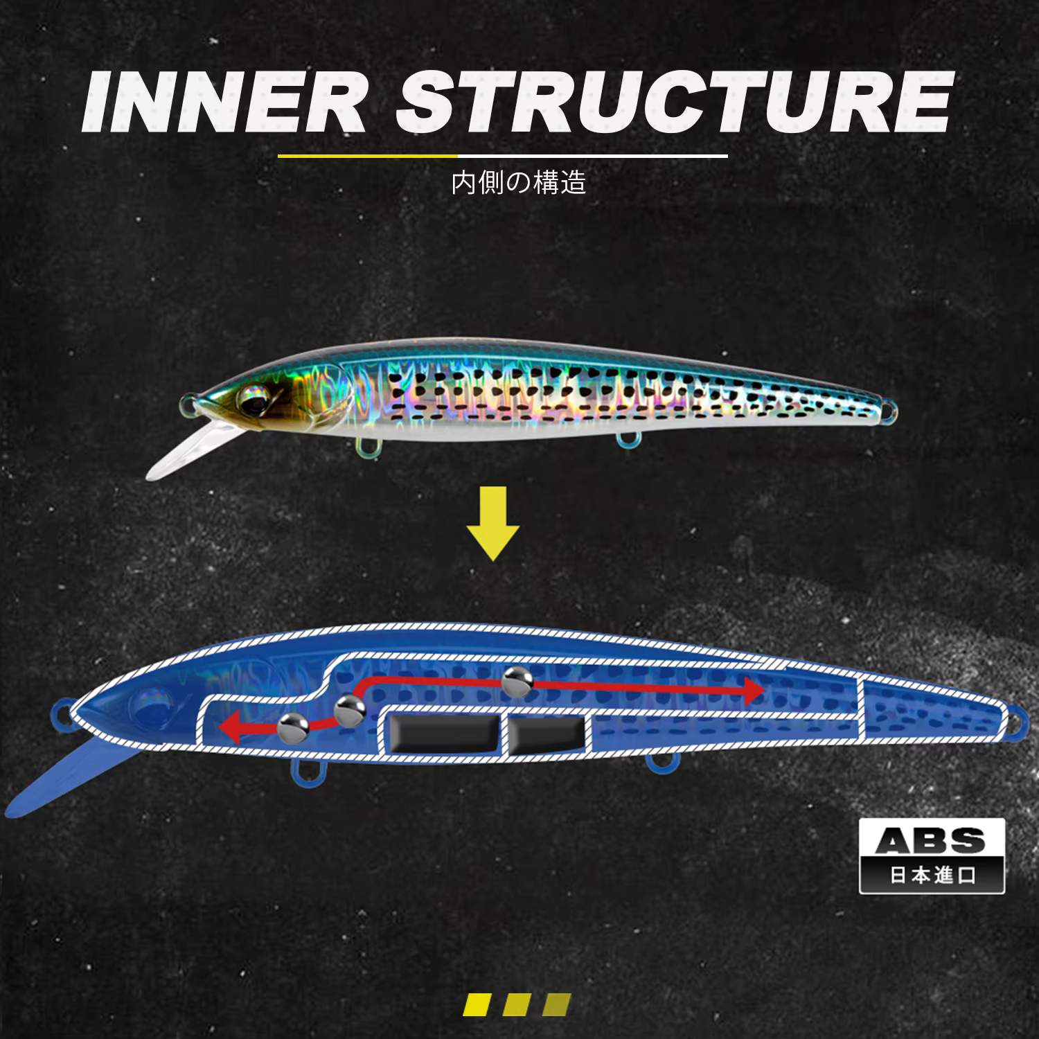 Minnow Mar Hundimiento Lento para Lubina - imagen 5