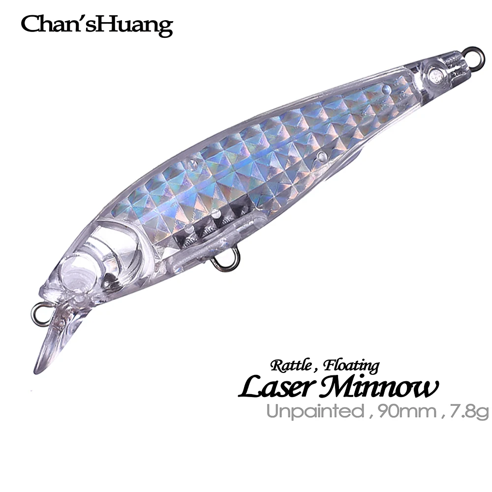 Chan'sHuang Minnow flotante láser holográfico sin pintar – sonajero - imagen 2
