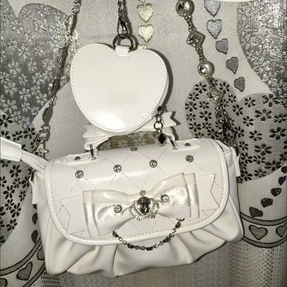 Bolso de hombro Ita Sweet Lolita con asa de lazo y plisado