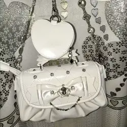 Bolso de hombro Ita Sweet Lolita con asa de lazo y plisado
