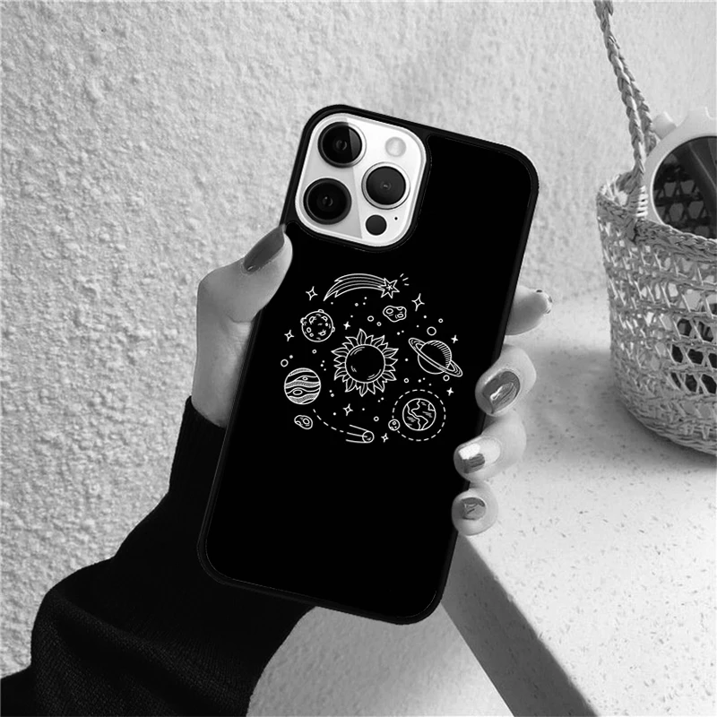 Funda negra de silicona suave para iPhone - vista frontal