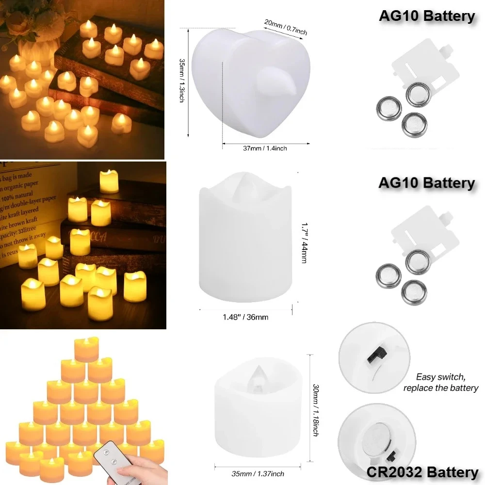 Velas votivas LED para propuesta de boda y decoración romántica - imagen 3