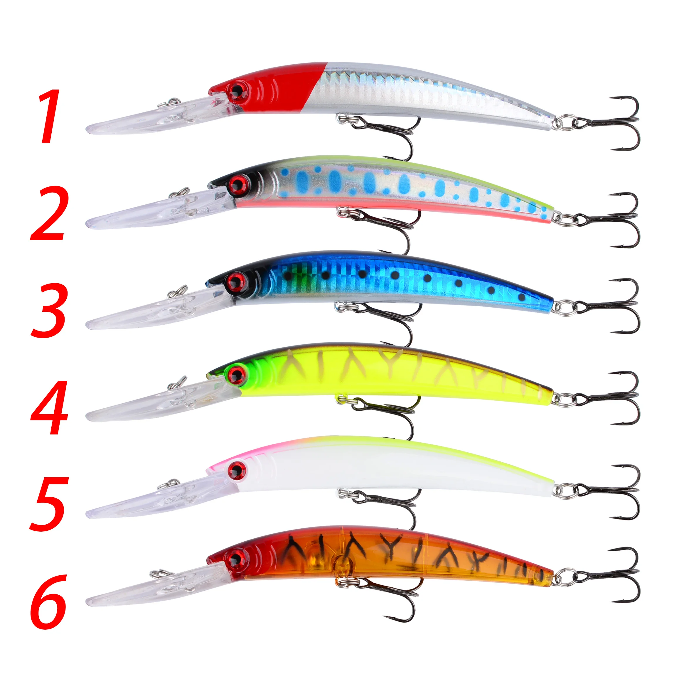 Crankbait minnow de buceo profundo para lubina y lucio - imagen 3