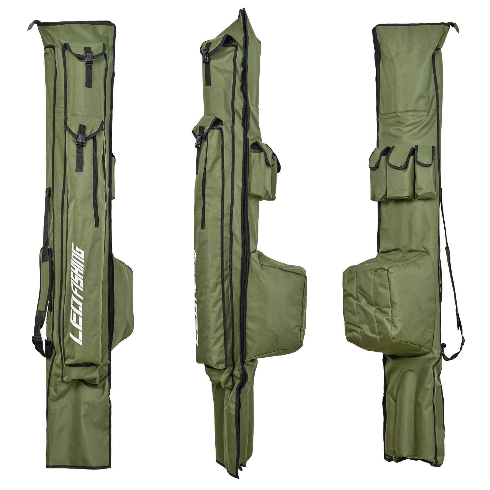 Bolsa larga para caña de carpa impermeable Oxford 1000D plegable - imagen 4