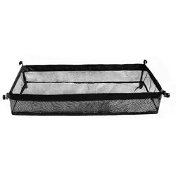Bolsa de almacenamiento para coche negra con bolsillo malla plegable