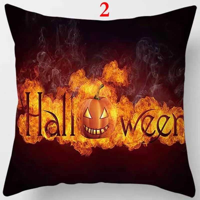 Funda cojín Halloween calavera de calabaza para decoración - imagen 3