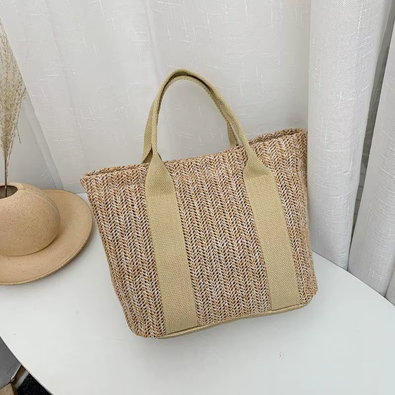 Bolso de pesca paja cremallera – colores tendencia mujer - imagen 5