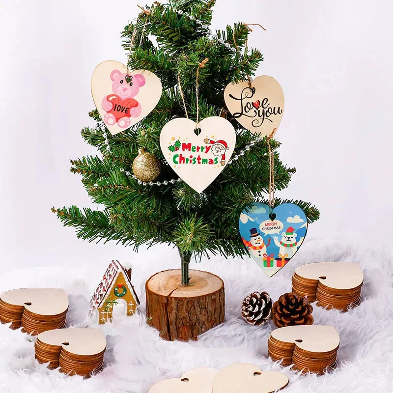 Madera en blanco pintada a mano para colgantes de regalo infantil