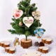 Madera en blanco pintada a mano para colgantes de regalo infantil