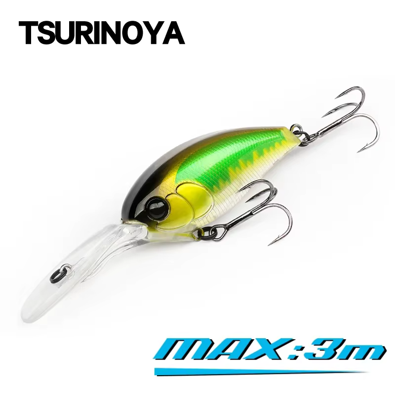 TSURINOYA CHASER Crazy Wobbler Crankbait buceo profundo Chatter - imagen 4