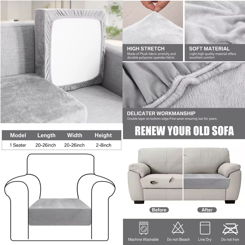 Fundas de sofá de terciopelo elástico – Protection para muebles Chesterfield - imagen 2