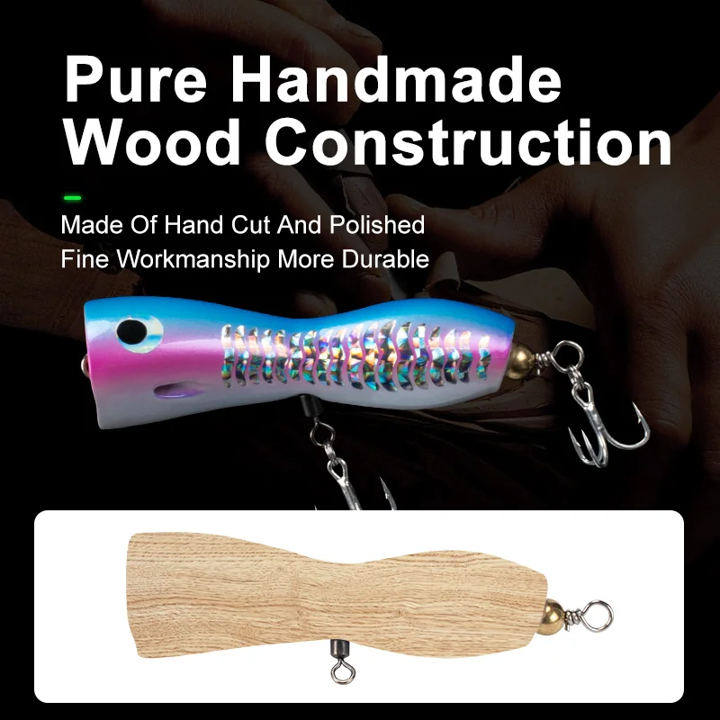 Señuelo trolling popper madera Obsession WD123 – Tipo superficie - imagen 3