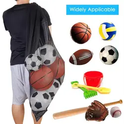 Bolsa malla ajustable para balones de fútbol con cordón