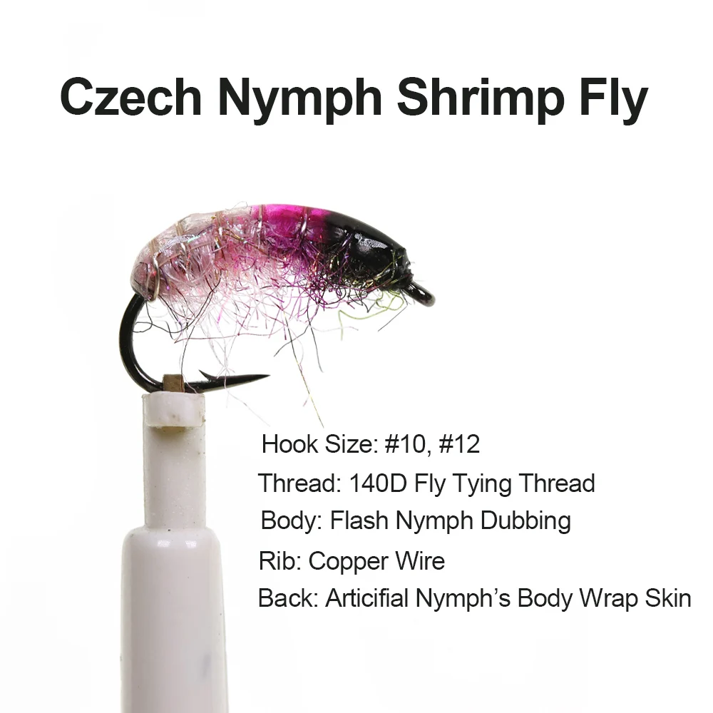 ICERIO Moscas de pesca para trucha – Ninfa checa, Scud y camarones - imagen 3