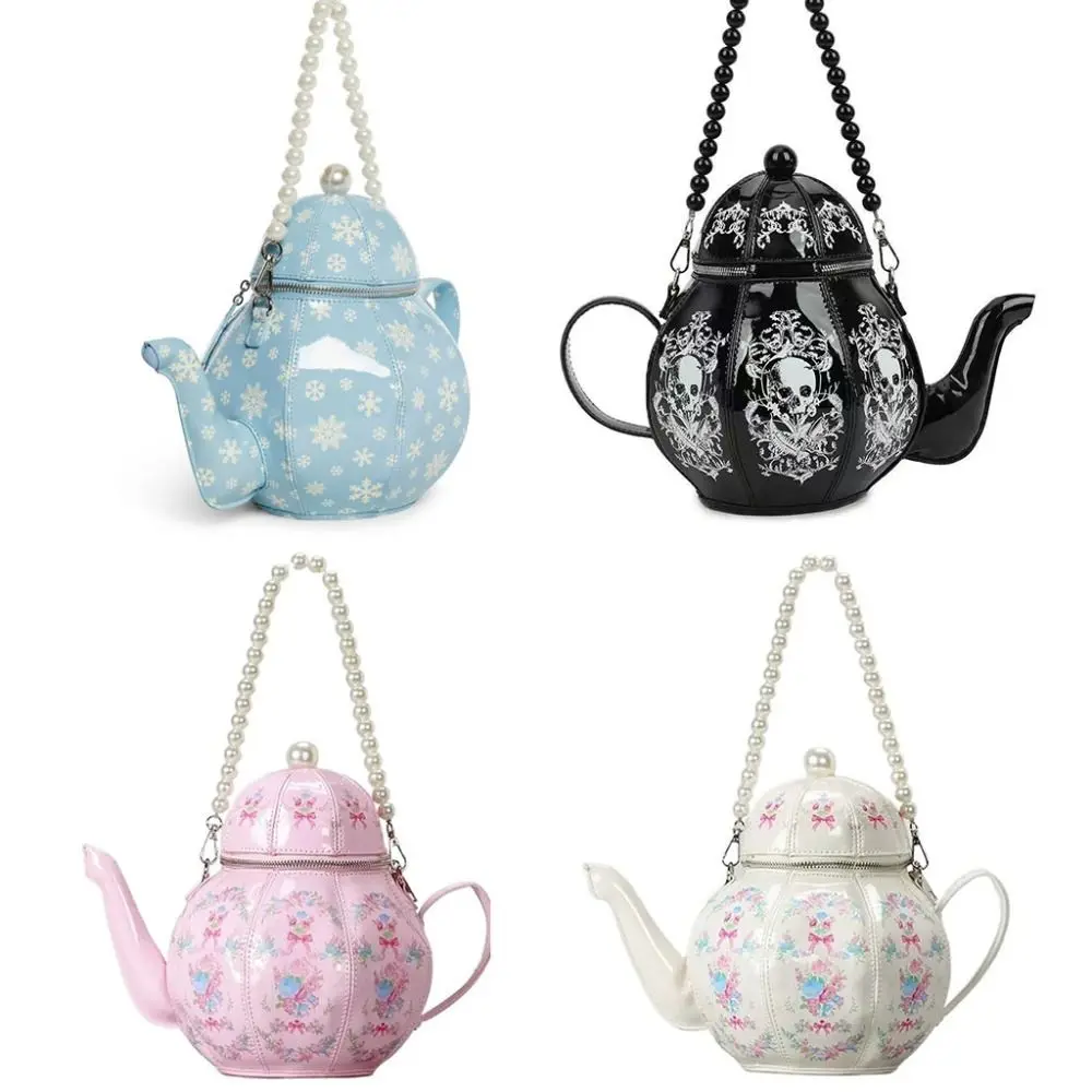 Bolsa de Pesca Bandolera Vintage en Cuero PU con Cadena Perlas - imagen 4
