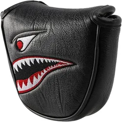 Funda de cabeza de putter con cierre magnético PU negro tiburón