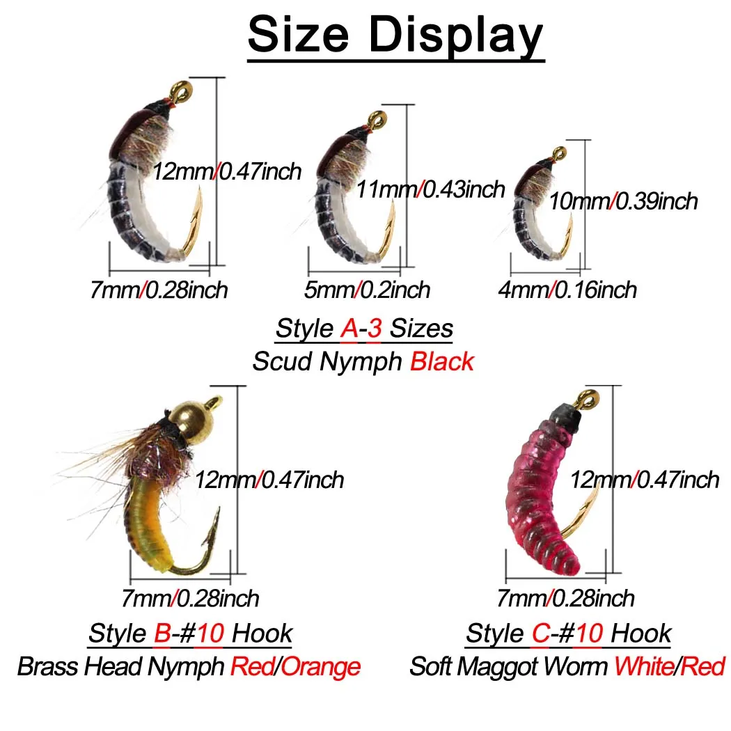 Señuelo Ninfa Scud realista para pesca de trucha – mosca - imagen 3