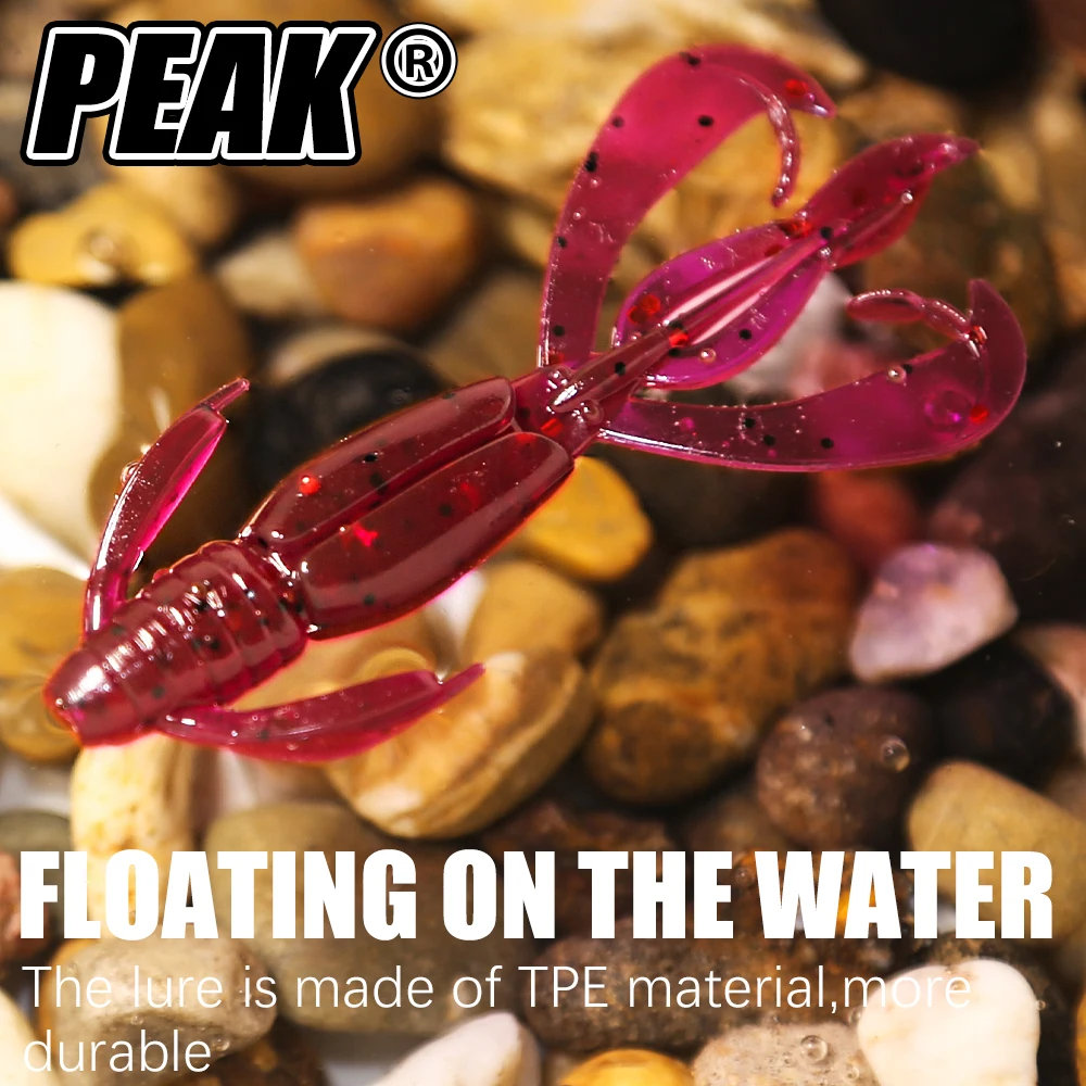 PEAK Crazy Flapper Señuelo flotante de silicona camarón para lubina