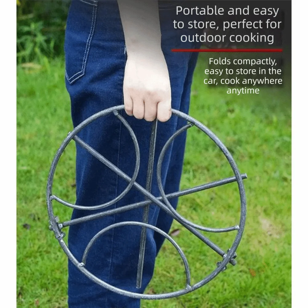 Trípode plegable para fogata y parrilla de camping reforzada - imagen 4