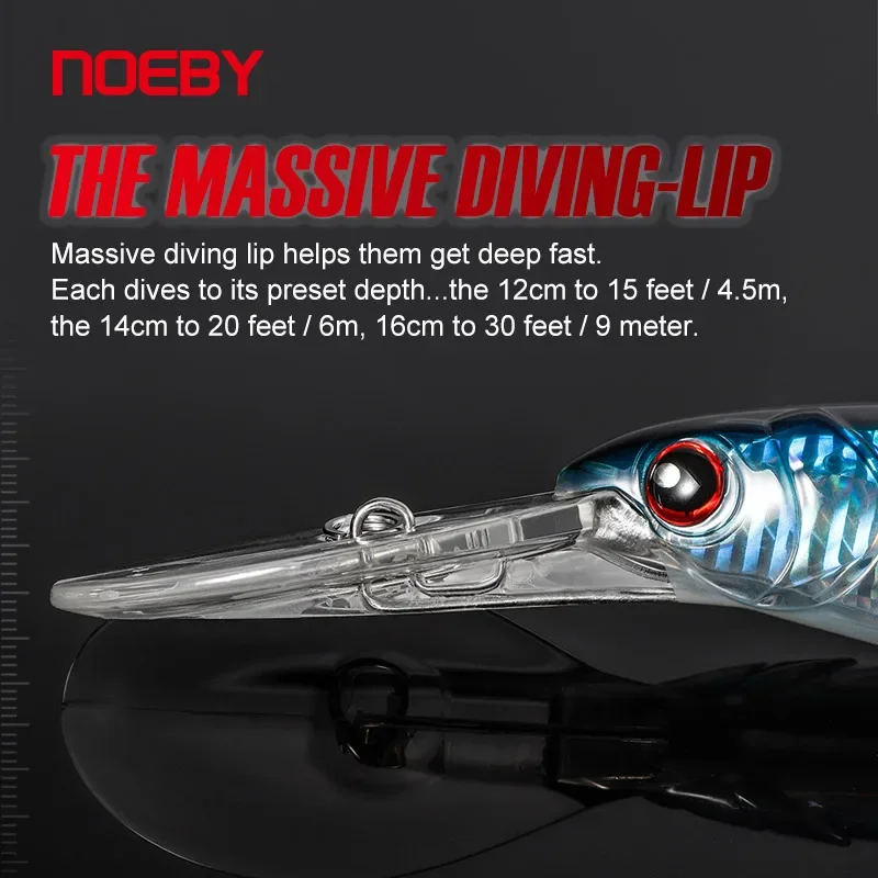 Noeby Trolling Minnow – Señuelo sinking minnow agua salada big game - imagen 4