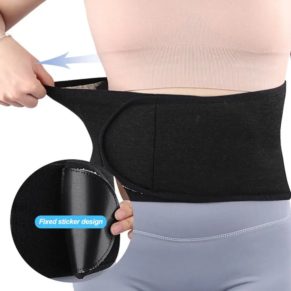 Cinturón térmico lumbar de felpa con cintura ajustable y soporte