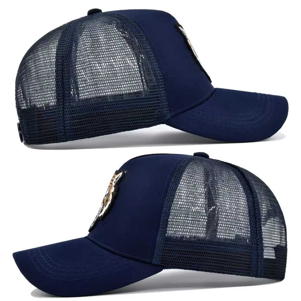 Gorra Trucker Pesca Protección Solar Malla Bordado Tigre - imagen 5