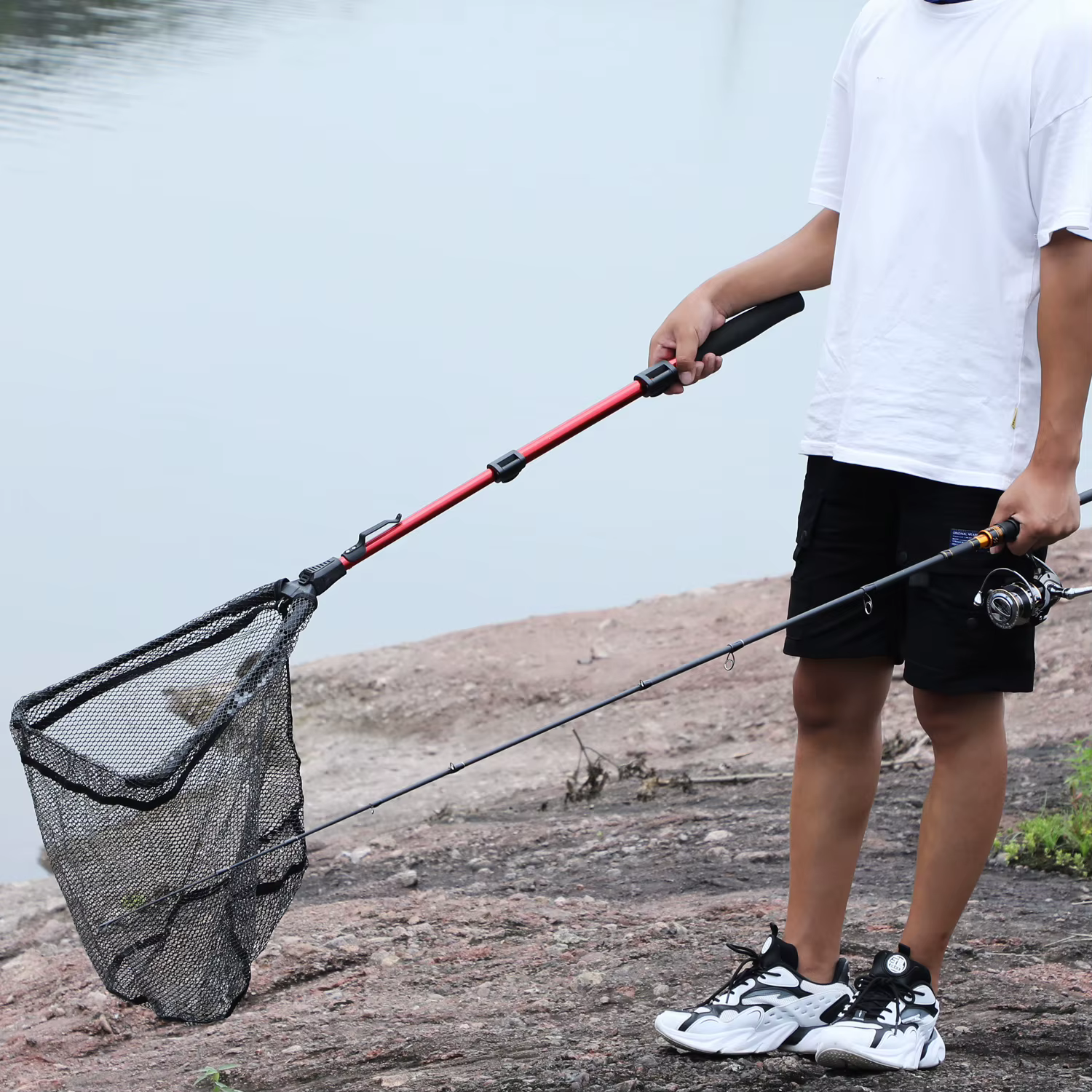 Sougayilang Red de pesca plegable retráctil para lubina carpa y trucha - imagen 4