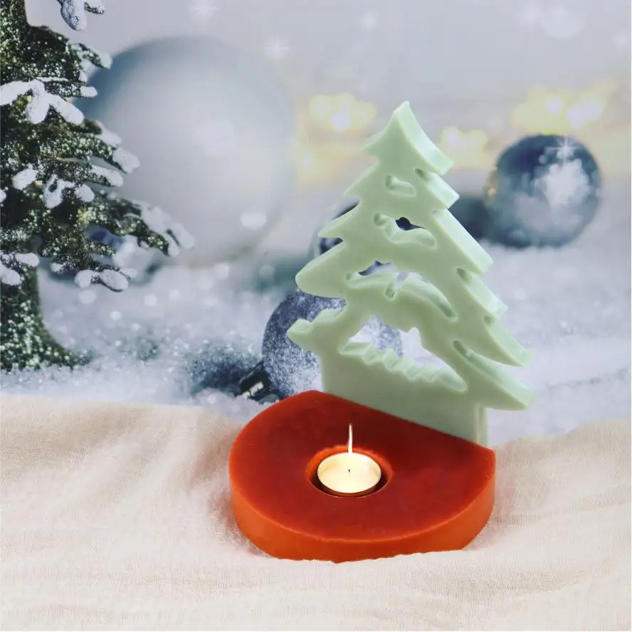 Molde de silicona árbol de Navidad para escayola y decoración - imagen 2