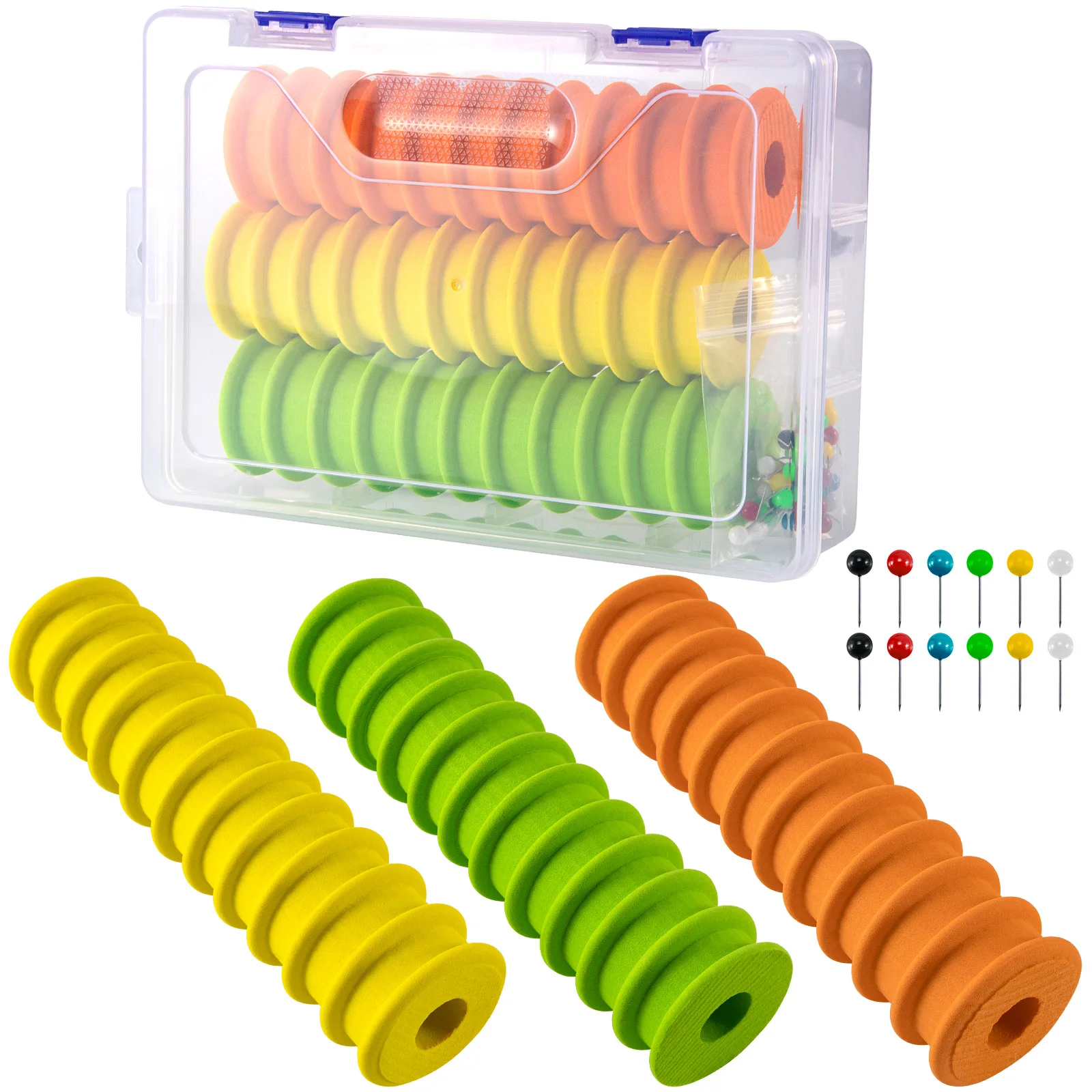 Pack de 3 carretes de espuma EVA para organizar aparejos de pesca