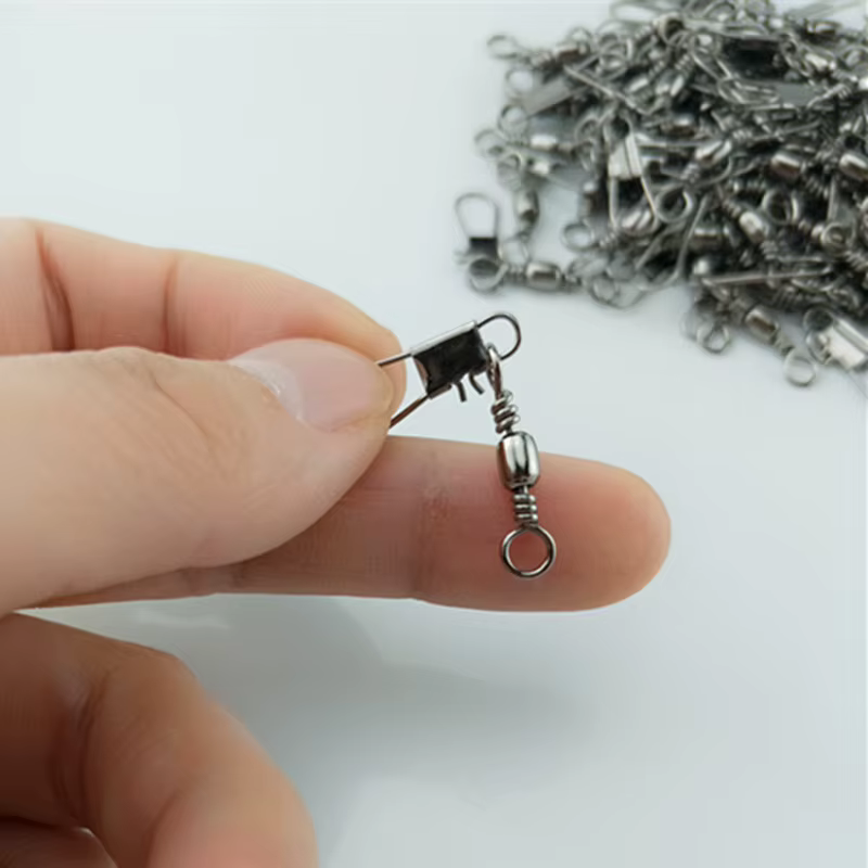 Giratorios de barril para lucio – Conector de señuelos en acero - imagen 5