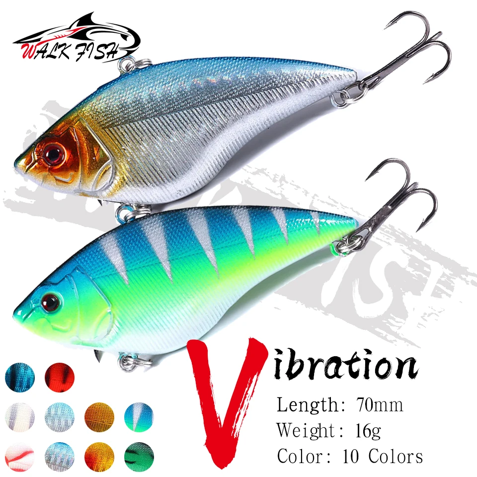 WALK FISH Señuelo VIB duro con anzuelos triples para lucio y lubina - imagen 5