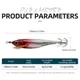 ShareShark señuelo camarón luminoso horizontal con cuentas sonoras