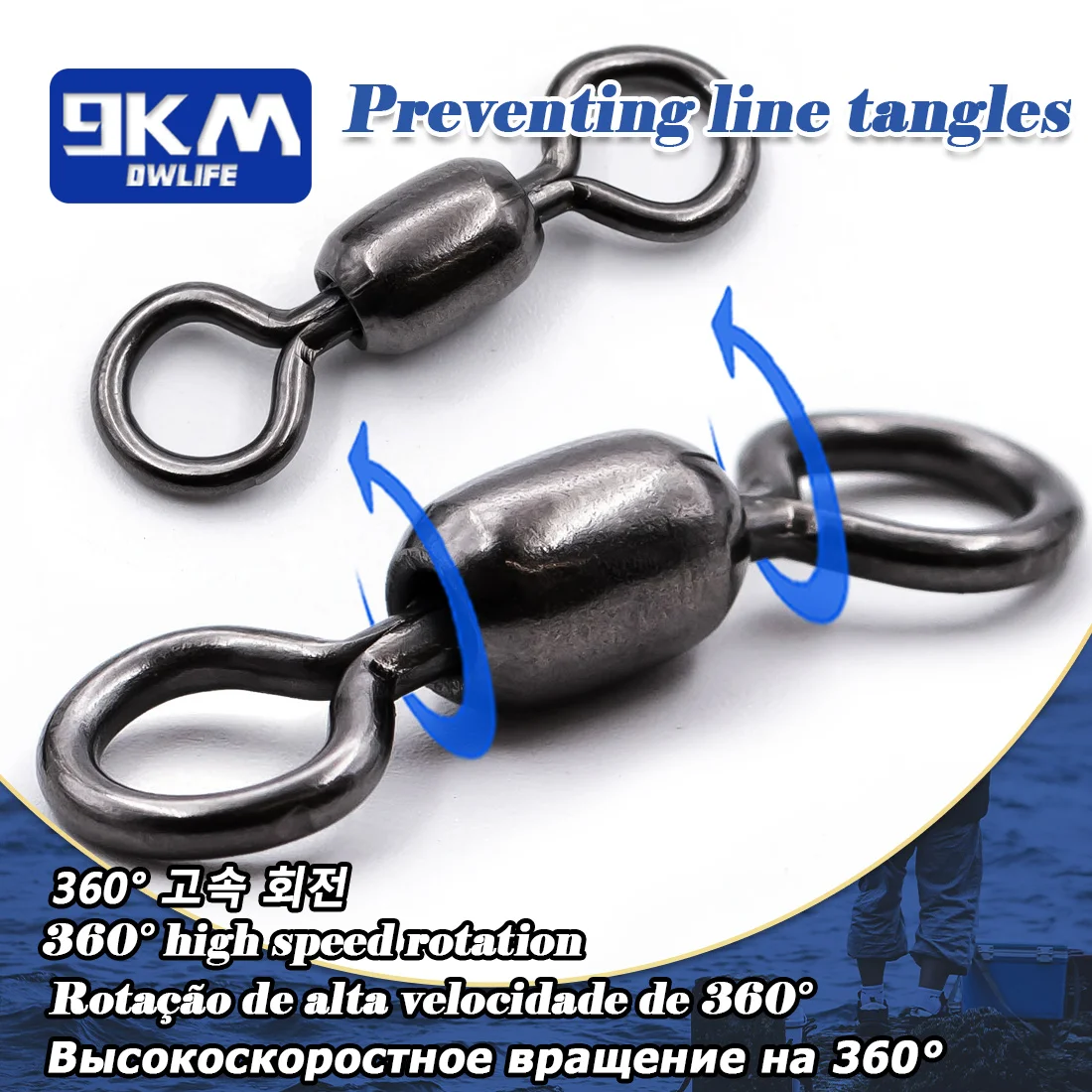 Vista del mecanismo de rotación y los anillos sin costura del conector