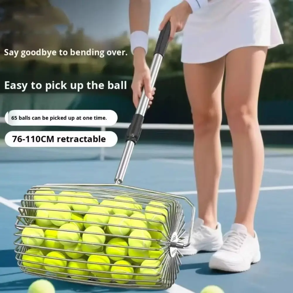 Recogedor de pelotas de tenis con ruedas y mango ajustable - imagen 2
