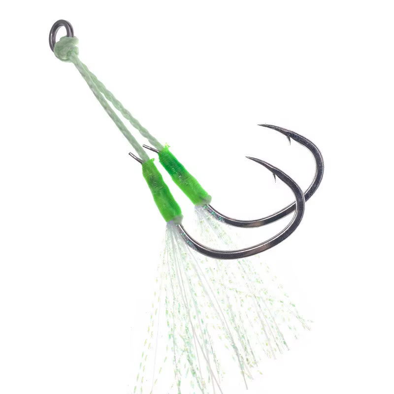 Anzuelo Assist Jigging Fish UV 1/0-4/0 – Doble gancho luminoso - imagen 3