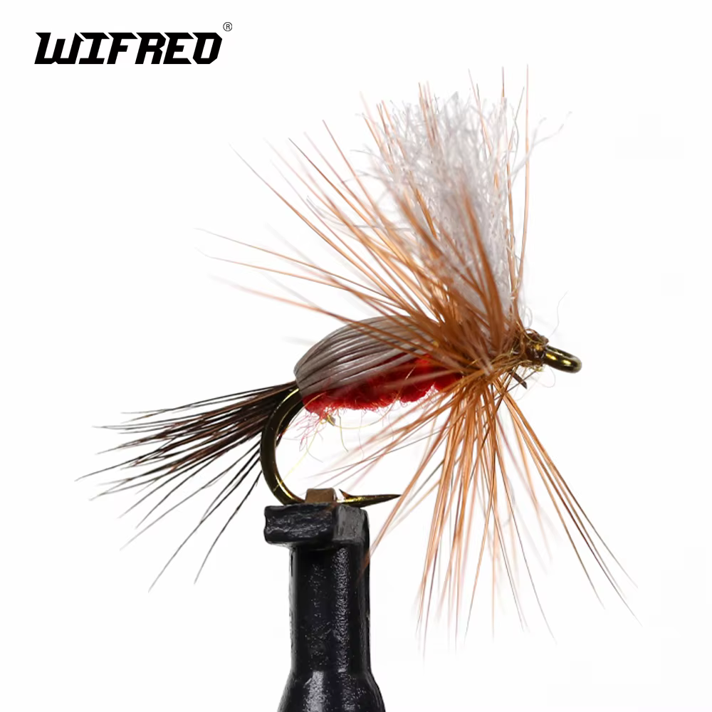 WIFREO Mosca Seca Caddis Flotante Joroba Roja Trucha