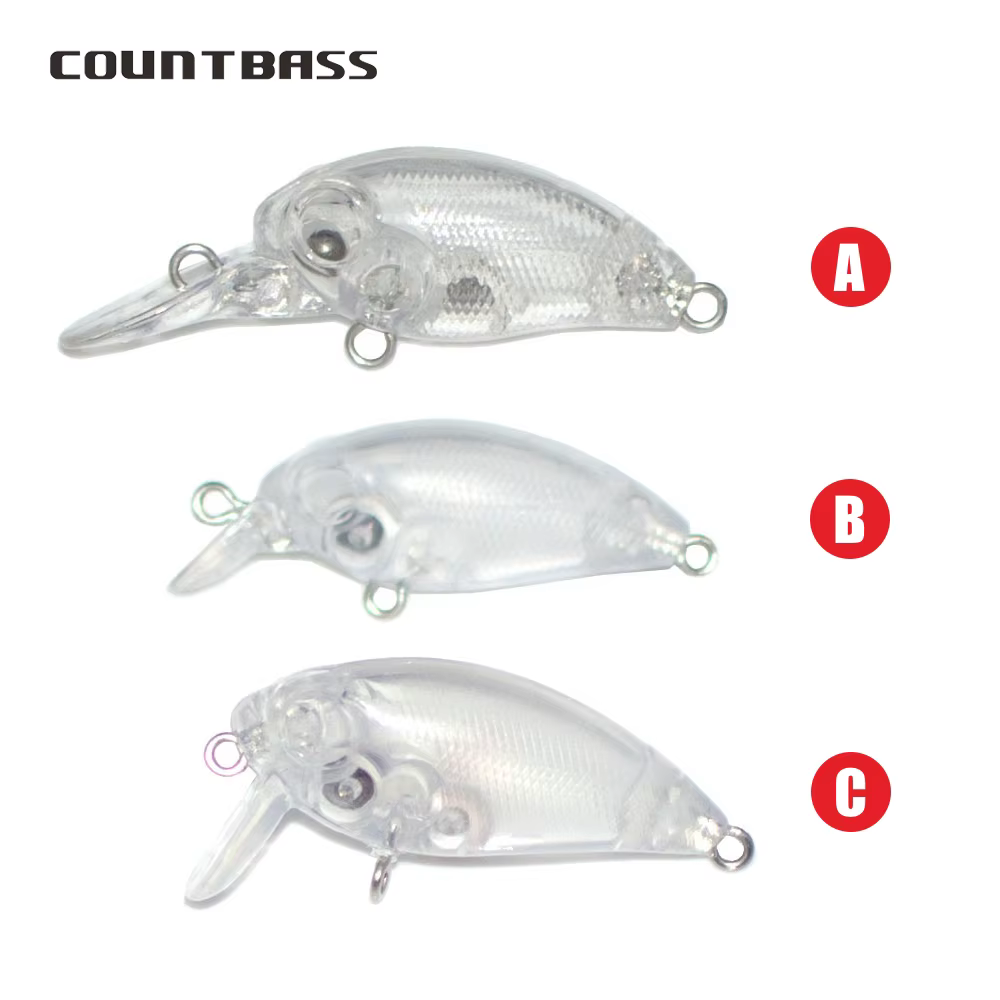 Cebo Countbass Wobbler 32-35mm blanco sin pintar - imagen 4