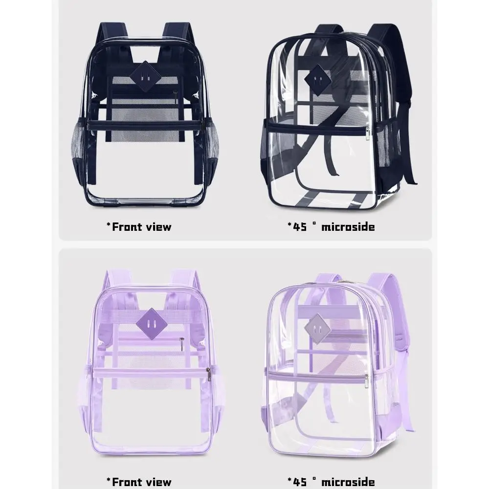 Mochila transparente de PVC impermeable y de gran capacidad - imagen 3