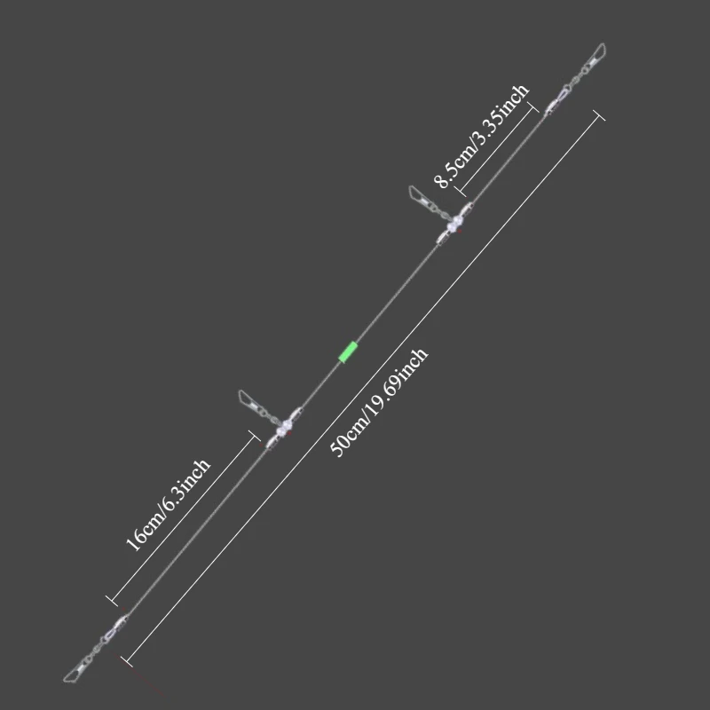 Aparejo para calamar con tubo luminoso verde y varios ramales - imagen 2