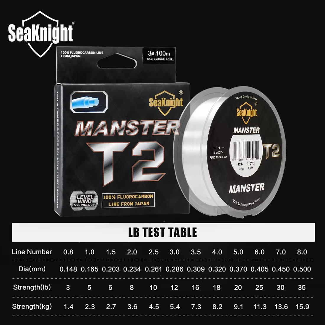SeaKnight Serie T2 – Línea Fluorocarbono para Pesca Submarina - imagen 5