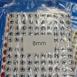Señuelos mosca con ojos 3D realistas plateados, rojos y dorados
