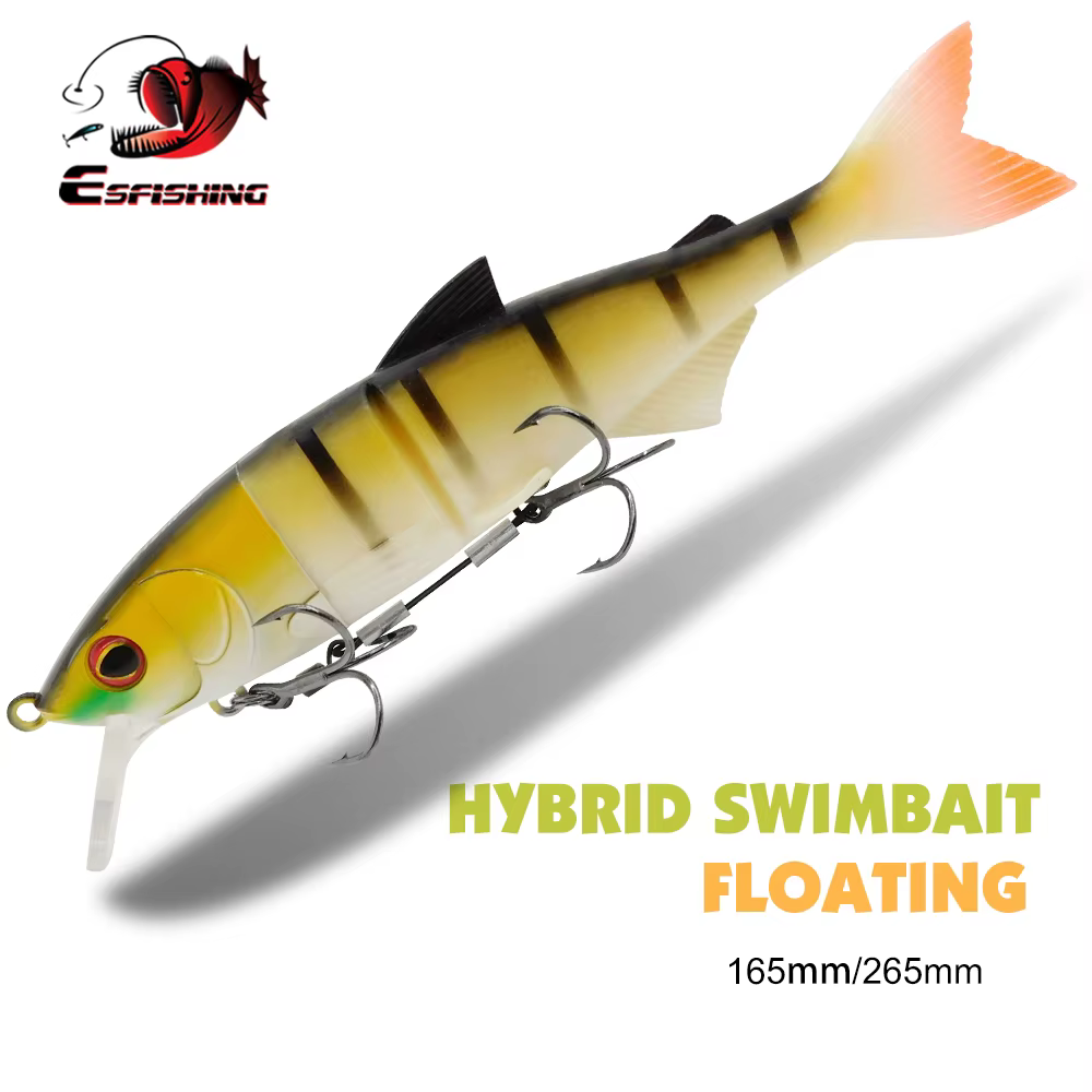 ESFISHING Híbrido Swimbait 165mm – Señuelo natación para carpa mar