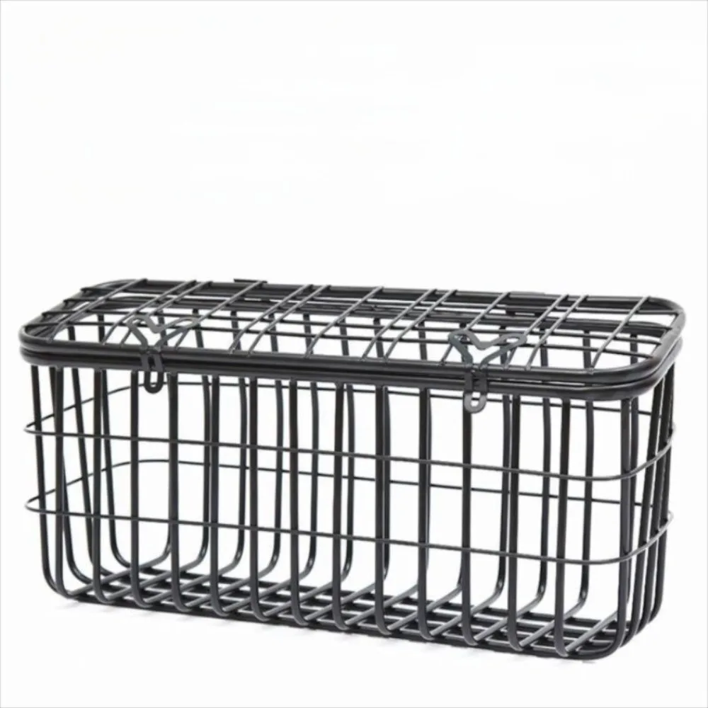 Cesta trasera de metal para bicicleta de montaje trasero