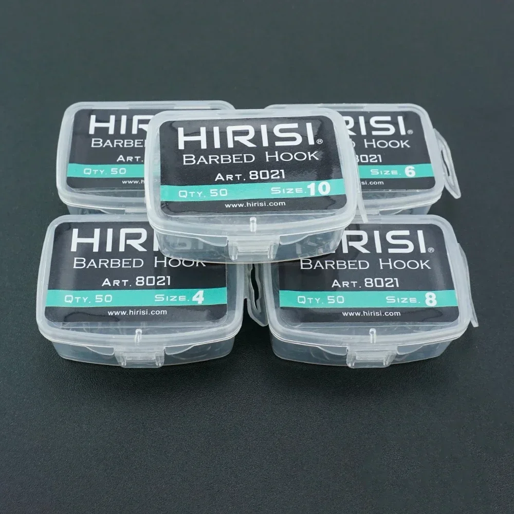 Anzuelos de pesca Hirisi de acero inoxidable con PTFE y ojo