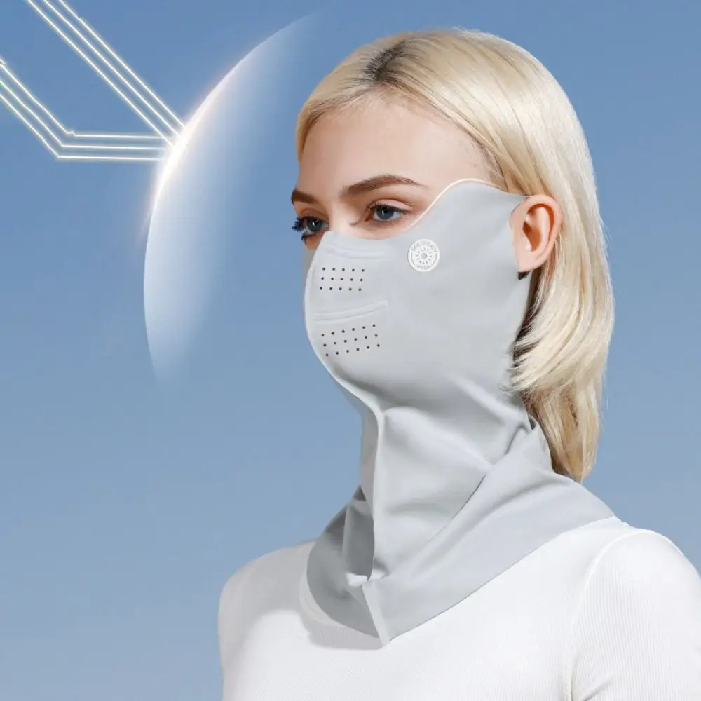 Mascarilla anti-UV transpirable Seda Helada fina verano para ciclismo - imagen 3