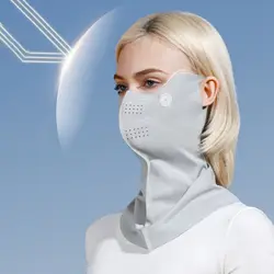 Mascarilla anti-UV transpirable Seda Helada fina verano para ciclismo