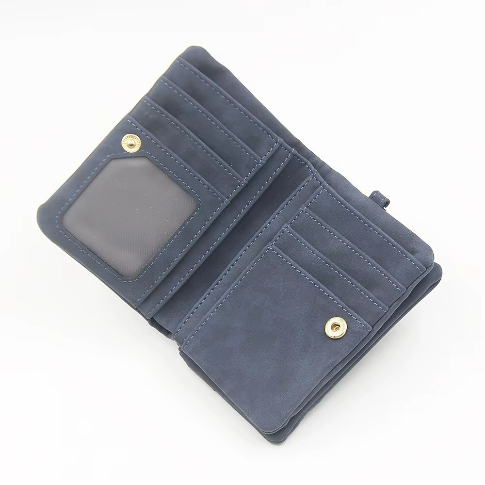 Cartera mujer piel PU plegable cremallera múltiples tarjetas - imagen 4